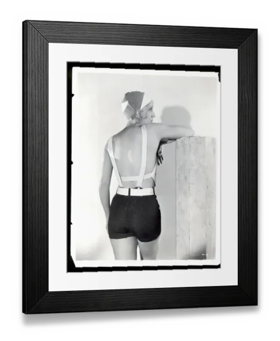 Framed Print : Claudia Dell Models Back Of Bathing Suit Framed Print : Claudia Dell Models Back Of Bathing Suit
