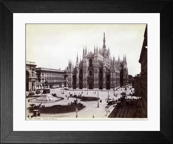 Framed Print : Plaza Del Duomo And Milan Cathedral Framed Print : Plaza Del Duomo And Milan Cathedral