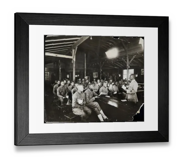 Framed Print : Bible Class Army Ymca African Am Wwi Framed Print : Bible Class Army Ymca African Am Wwi