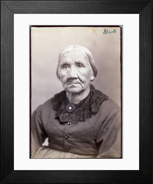 Framed Print : Waist-Up Portrait Of Elderly Woman Framed Print : Waist-Up Portrait Of Elderly Woman