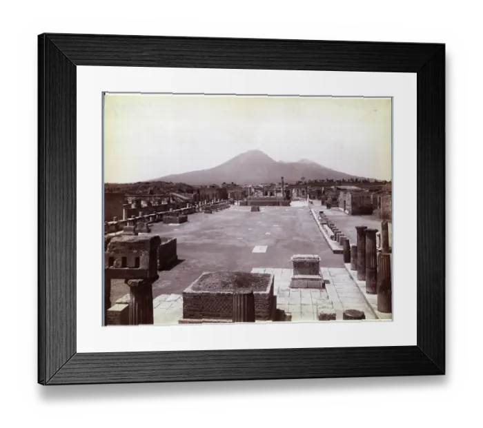 Framed Print : Ruined Building Foundation W / Columns
