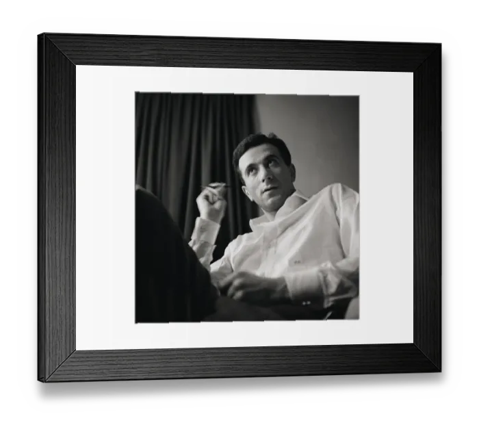 Framed Print : Roland Petit Seated Alone Pencil In Hand Framed Print : Roland Petit Seated Alone Pencil In Hand