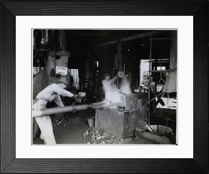 Framed Print : Men Working, Welding A Drill Head Framed Print : Men Working, Welding A Drill Head