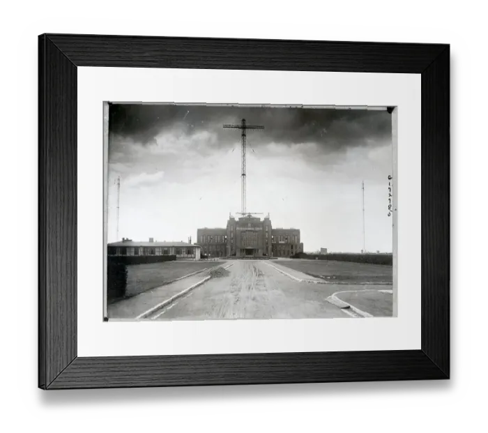 Framed Print : General Outside View Of Radio Station
