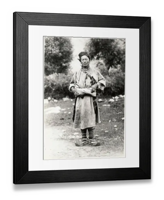 Framed Print : Full Lenght Photo Of A Chinese Villager Framed Print : Full Lenght Photo Of A Chinese Villager