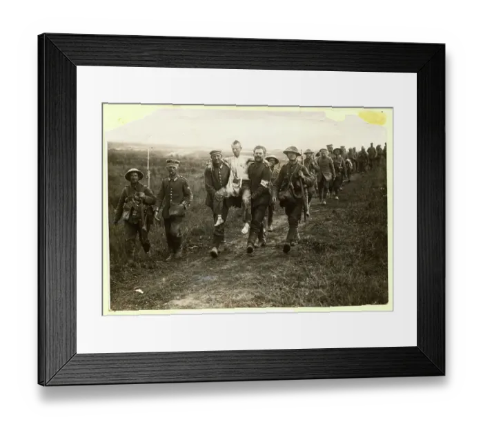 Framed Print : Germans Bringing In Wounded
