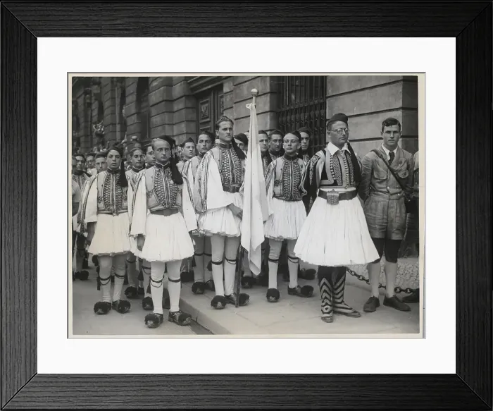 Framed Print : Greek Students Wearing National Costume Framed Print : Greek Students Wearing National Costume