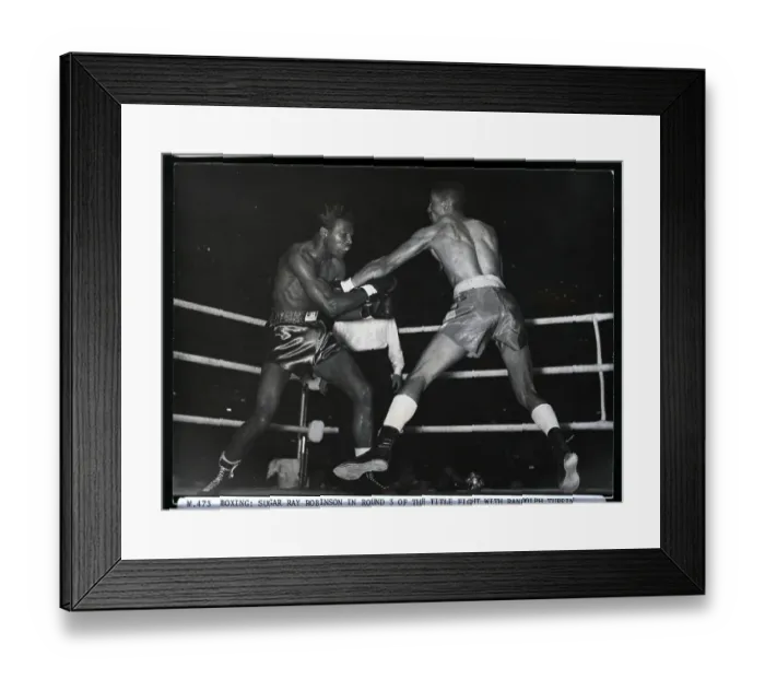 Framed Print : Sugar Ray Robinson Fighting Turpin Framed Print : Sugar Ray Robinson Fighting Turpin