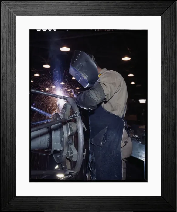 Framed Print : Home Front Women Workers / Welding Framed Print : Home Front Women Workers / Welding