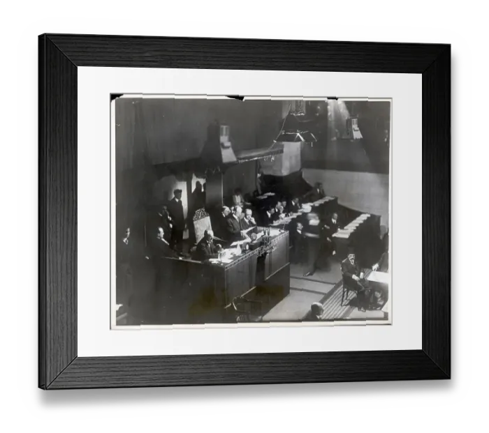 Framed Print : Pres Of League Of Nations Addressing Framed Print : Pres Of League Of Nations Addressing