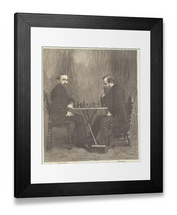 Framed Print : Men Playing Chess Framed Print : Men Playing Chess
