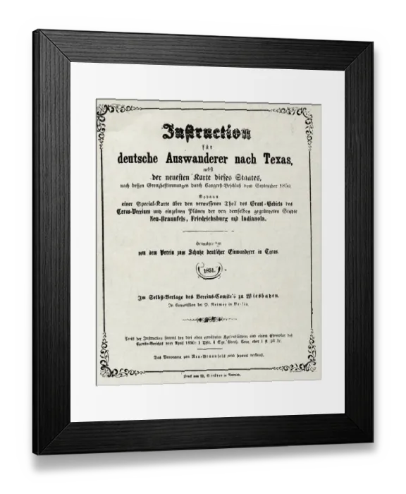 Framed Print : Title Cover for Book on Emigration
