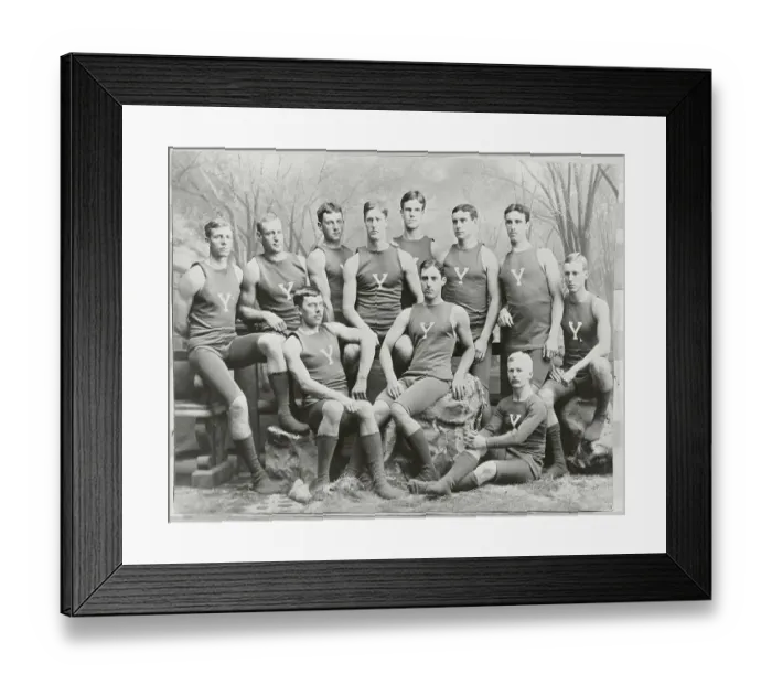 Framed Print : Yale Team Posing Together Framed Print : Yale Team Posing Together