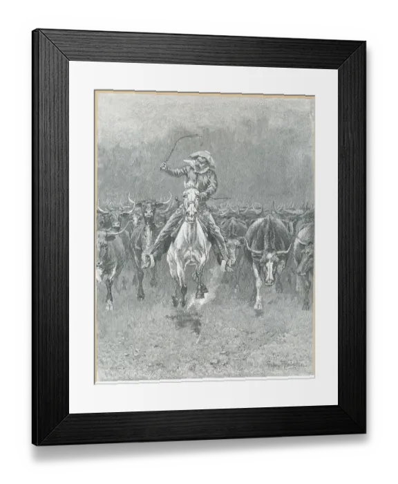 Framed Print : Man Caught in Stampede Framed Print : Man Caught in Stampede