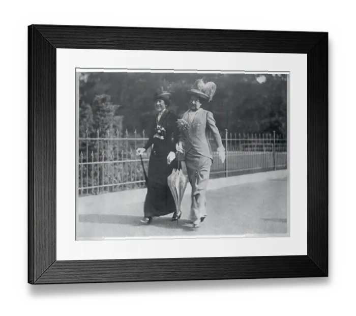 Framed Print : Socialite Women Walking Together Framed Print : Socialite Women Walking Together