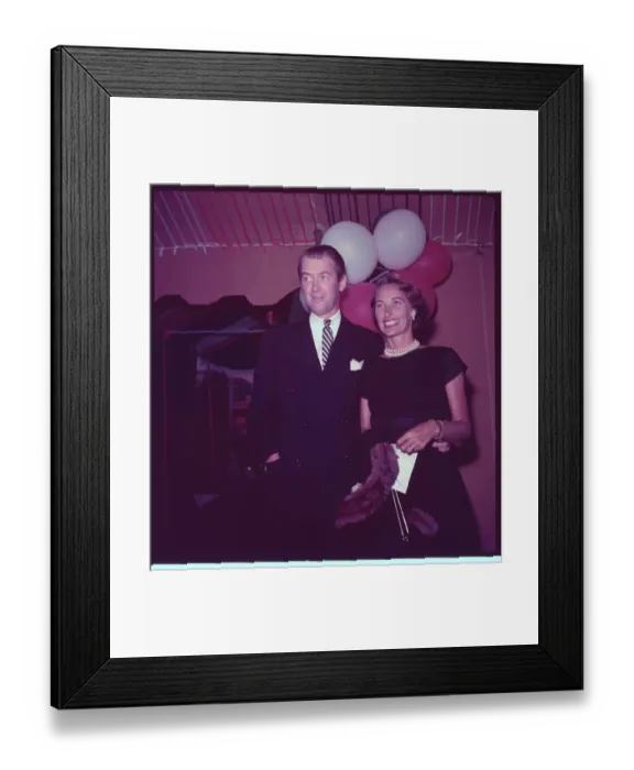 Framed Print : Jimmy and Gloria Stewart Smiling Framed Print : Jimmy and Gloria Stewart Smiling