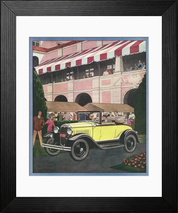 Framed Print : Advertisement for New Ford Cabriolet Framed Print : Advertisement for New Ford Cabriolet