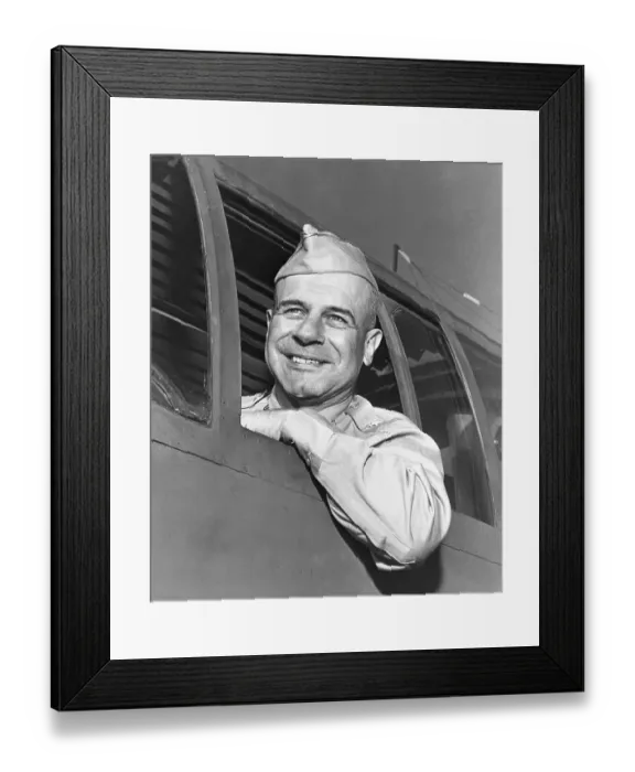 Framed Print : James H. Dollittle Leaning Out Window Framed Print : James H. Dollittle Leaning Out Window