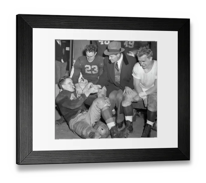 Framed Print : Notre Dame Greats in Locker Room Framed Print : Notre Dame Greats in Locker Room