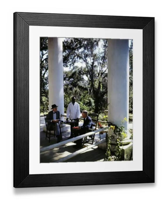 Framed Print : Porter Serving Drinks on Patio Framed Print : Porter Serving Drinks on Patio