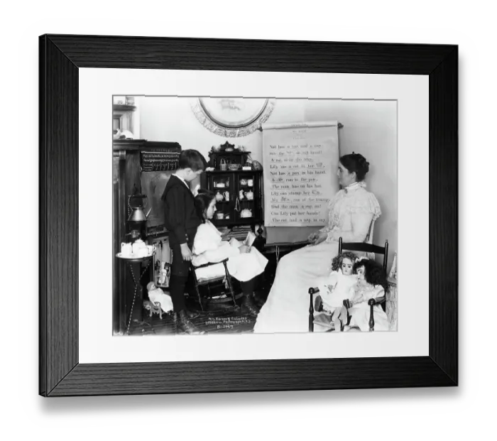 Framed Print : Mrs. T.A. Edison & Children Framed Print : Mrs. T.A. Edison & Children