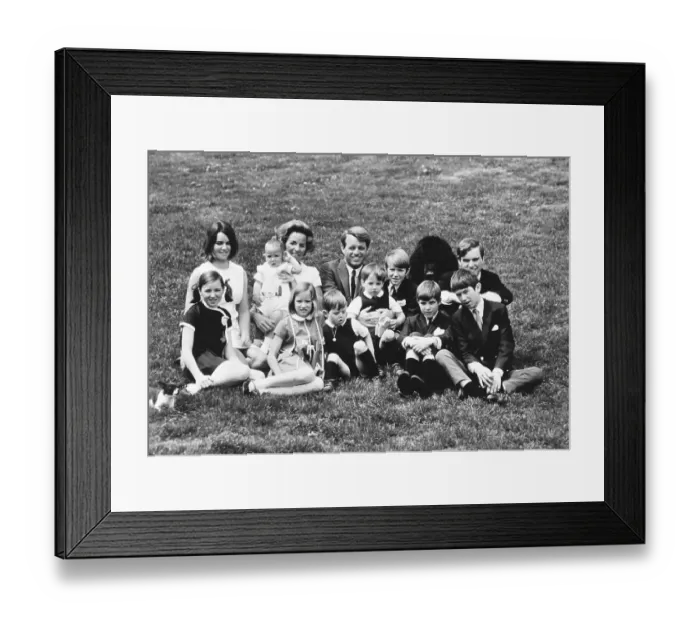 Framed Print : Robert Kennedy with Wife and Ten Children Framed Print : Robert Kennedy with Wife and Ten Children