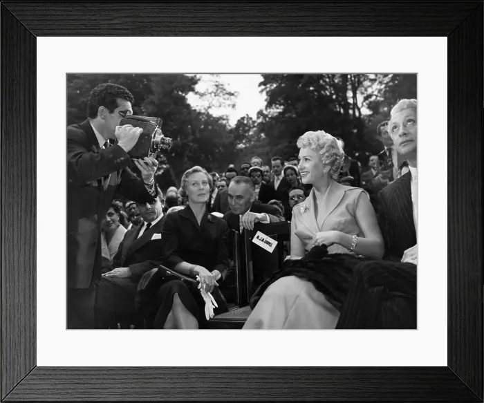 Framed Print : Actresses Martine Carol, J-C Pascal;Chair Framed Print : Actresses Martine Carol, J-C Pascal;Chair