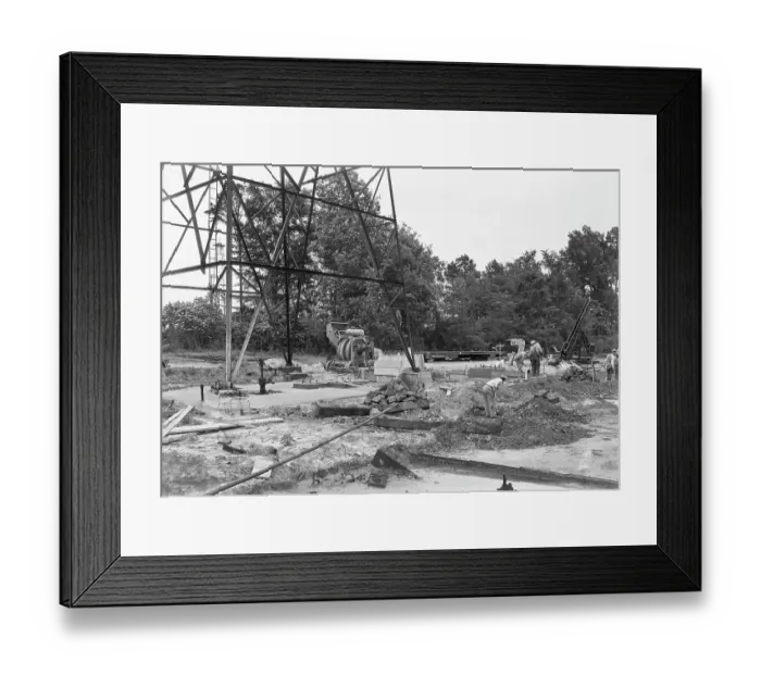 Framed Print : Workman Preparing New Oil Well Pump Framed Print : Workman Preparing New Oil Well Pump