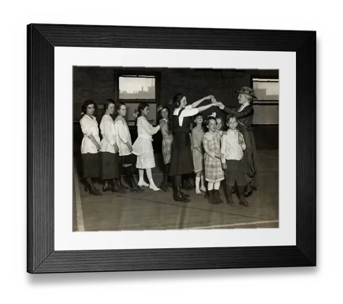 Framed Print : Children Exercising at School Framed Print : Children Exercising at School