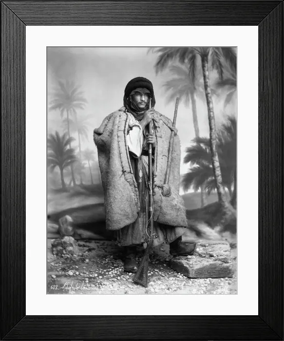 Framed Print : Bedouin Chief Holding Musket Framed Print : Bedouin Chief Holding Musket