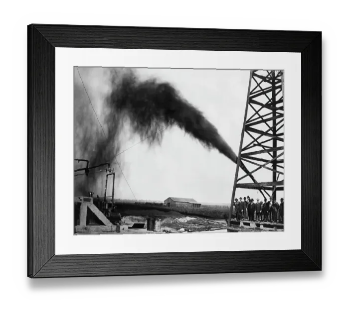 Framed Print : Spray Oil Gushing From Well Framed Print : Spray Oil Gushing From Well