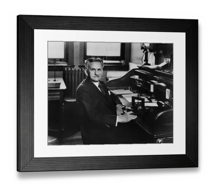 Framed Print : Albert Michelson Seated At Desk Framed Print : Albert Michelson Seated At Desk