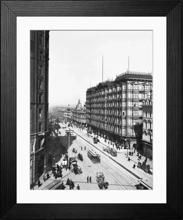 Framed Print : Streetcars in Front of Palace Hotel Framed Print : Streetcars in Front of Palace Hotel