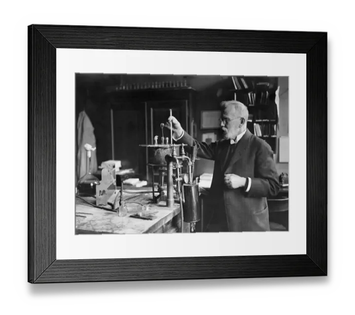 Framed Print : Paul Ehrlich Working in Laboratory Framed Print : Paul Ehrlich Working in Laboratory