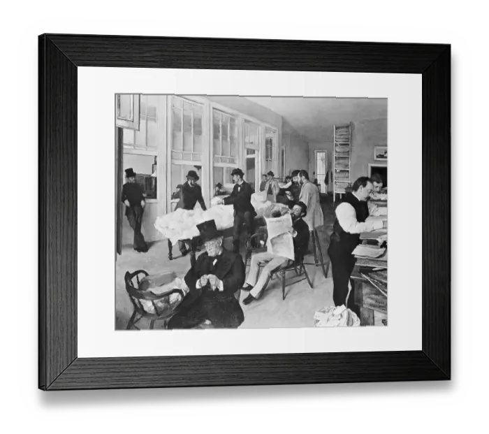 Framed Print : Edouard Degas Painting Of Cotton Market Framed Print : Edouard Degas Painting Of Cotton Market