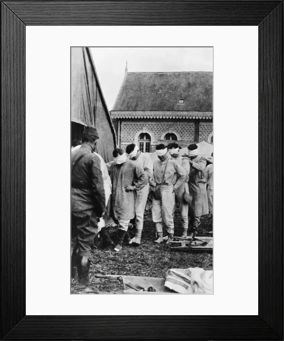 Framed Print : Victims Of Blinding By Poison Gas In Lin Framed Print : Victims Of Blinding By Poison Gas In Lin