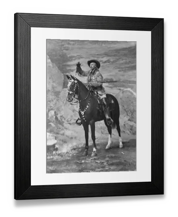 Framed Print : Buffalo Bill Cody On Horseback Framed Print : Buffalo Bill Cody On Horseback