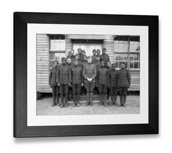 Framed Print : Regiment In Pose With War Cross Medals Framed Print : Regiment In Pose With War Cross Medals