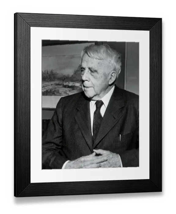 Framed Print : Portrait Photo Of Poet Robert Frost Framed Print : Portrait Photo Of Poet Robert Frost