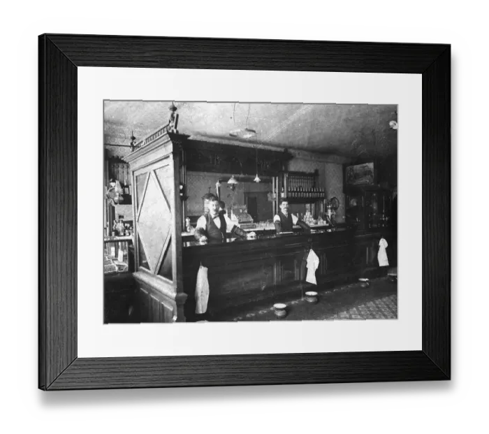Framed Print : Gay Nineties Bar And Barkeeps Framed Print : Gay Nineties Bar And Barkeeps