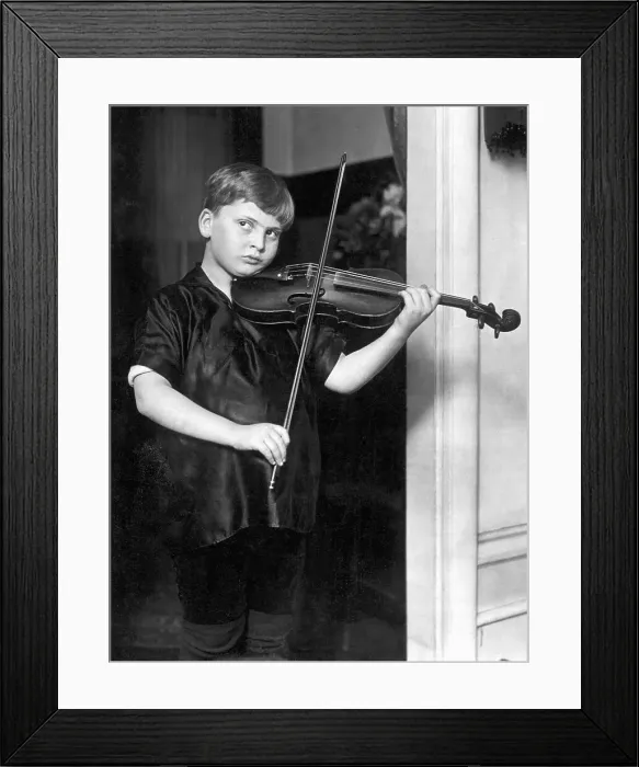 Framed Print : Yehudi Menuhin As Child Playing Violin Framed Print : Yehudi Menuhin As Child Playing Violin