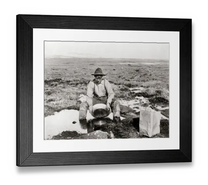 Framed Print : Klondike Prospector Panning For Gold Framed Print : Klondike Prospector Panning For Gold