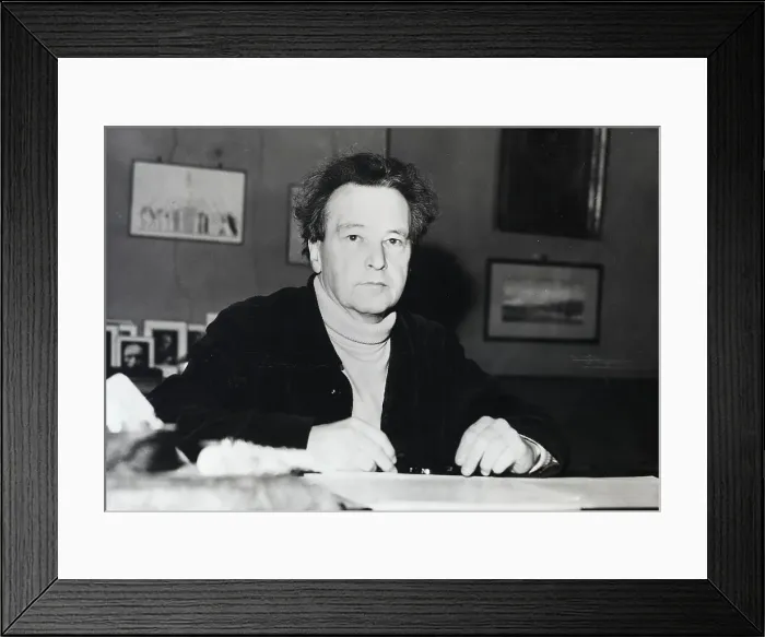 Framed Print : Arthur Honegger Seated In His Studio Framed Print : Arthur Honegger Seated In His Studio