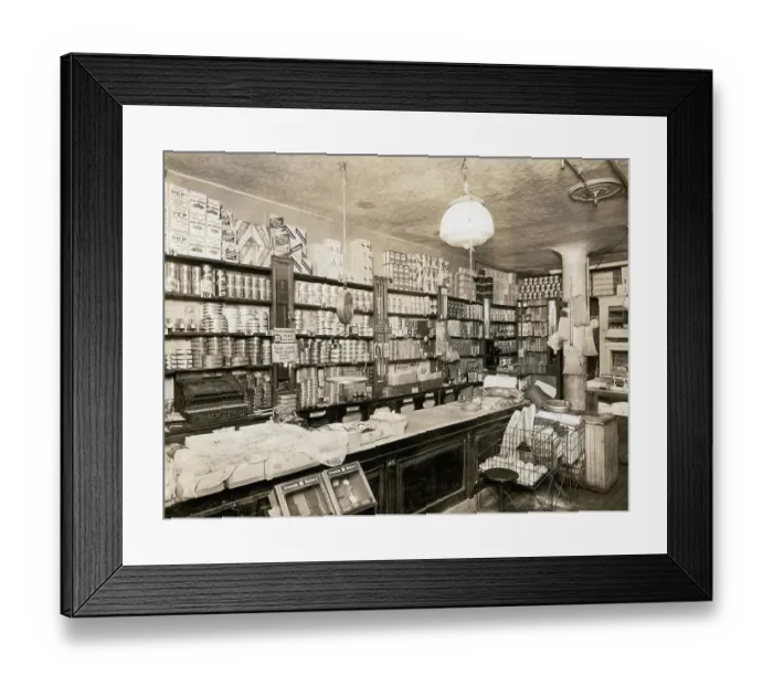 Framed Print : Heavily Stocked Grocery Store Framed Print : Heavily Stocked Grocery Store