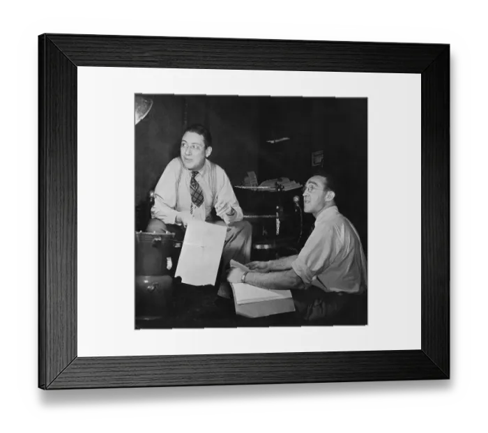 Framed Print : Ogden Nash And S.J. Perelman Working Framed Print : Ogden Nash And S.J. Perelman Working