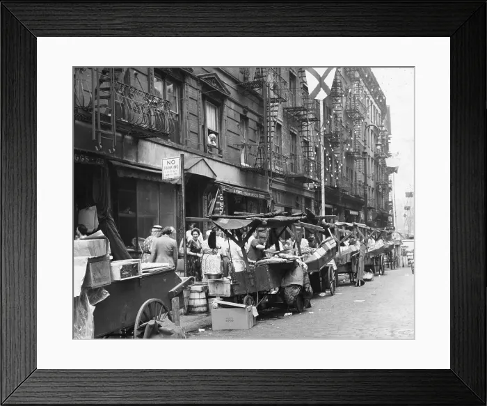 Framed Print : Street Market In Little Italy