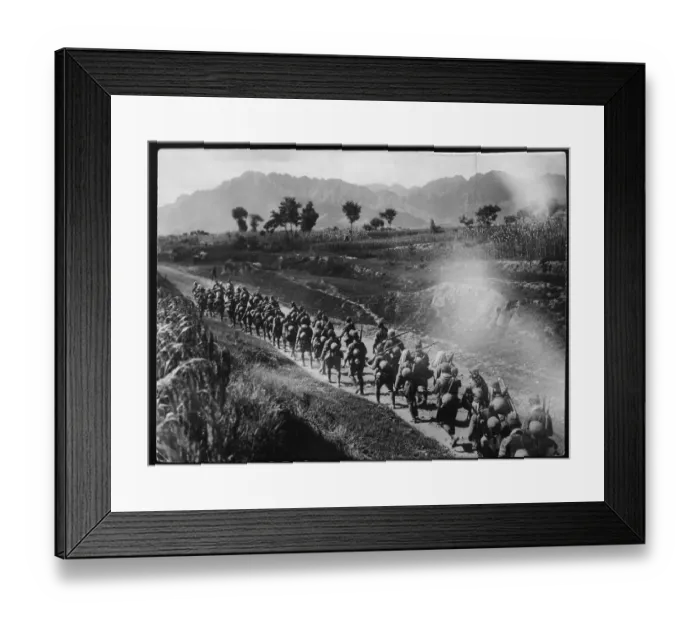 Framed Print : Japanese Troops Invade North China Framed Print : Japanese Troops Invade North China
