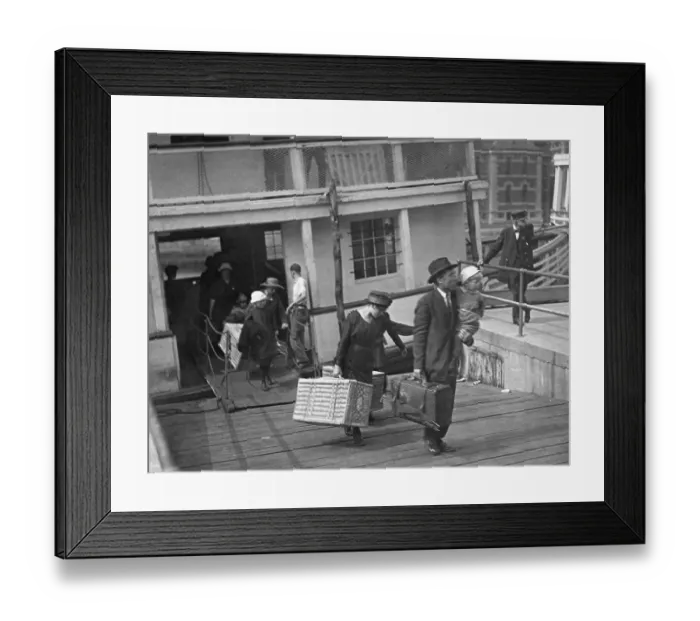 Framed Print : Immigrants Leaving Ellis Island Framed Print : Immigrants Leaving Ellis Island