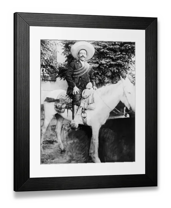 Framed Print : Portrait Of Pancho Villa On Horseback Framed Print : Portrait Of Pancho Villa On Horseback