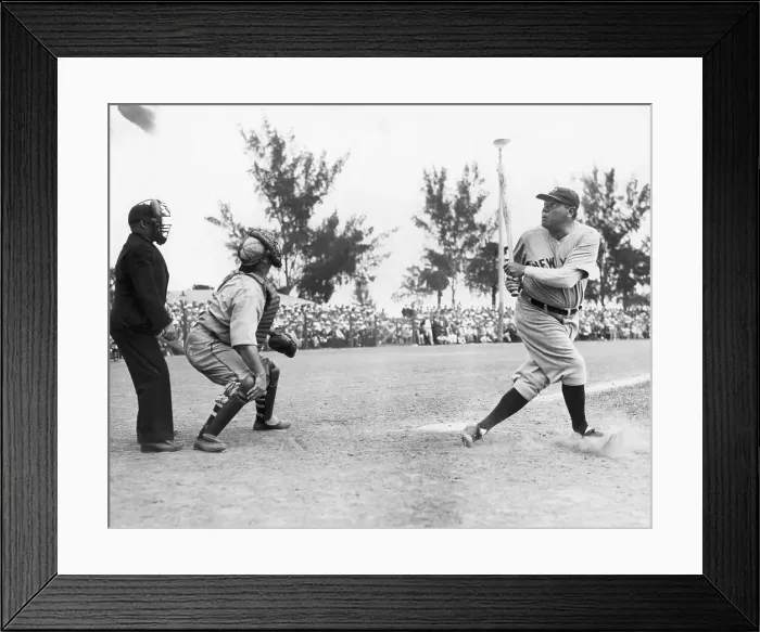 Framed Print : Babe Ruth Hits A Fly Ball Framed Print : Babe Ruth Hits A Fly Ball